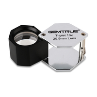 Jewelry Gemstone Loupe 10x 20.5mm Triplet Optical Lens Professional Diamond Tool