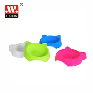 Pet supplies colorful cat shape food and water feeding dog and cat feeder slow eating pet bowls