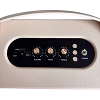 Enceinte Bluetooth, enceinte luxueuse enveloppée de cuir vintage, boîte à son universelle pour intérieur et extérieur avec charge DC5V