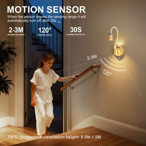 Lampada da Parete Wireless con Sensore di Movimento, Magnetica, Fai-da-Te, Regolabile, Ricaricabile USB, Luce Notturna Touch, LED per Camera da Letto e Casa - Product Image 3