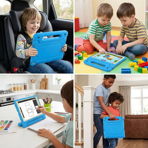 Funda HGD para iPad Air 10.9 con Protector de Pantalla Integrado, Funda Antigolpes de Cuerpo Completo con Soporte (Azul) de Plástico con Asa y Soporte - Product Image 6