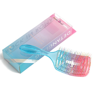 Cepillo de pelo húmedo desenredante CANDYBRUSH para secado por soplado para mujeres cerdas suaves antiestático viaje duradero salón embalaje de lujo - Product Image 2