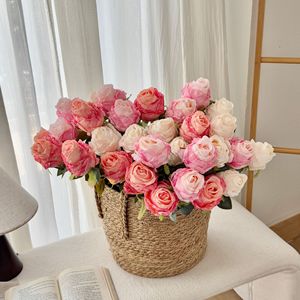 เอลซ่า โรสช่อดอกไม้ประดิษฐ์ ผ้าไหมสีเหลือง จำลองได้สมจริง ใช้ตกแต่งงานแต่งงาน - Product Image 3