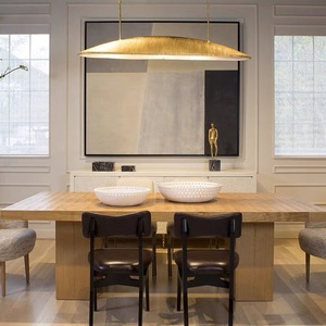 Lámpara de Araña Americana de Lujo Personalizada para Cocina o Isla de Cocina, Lámpara Colgante Lineal Grande de Latón y Cobre, Estilo Moderno - Product Image 6
