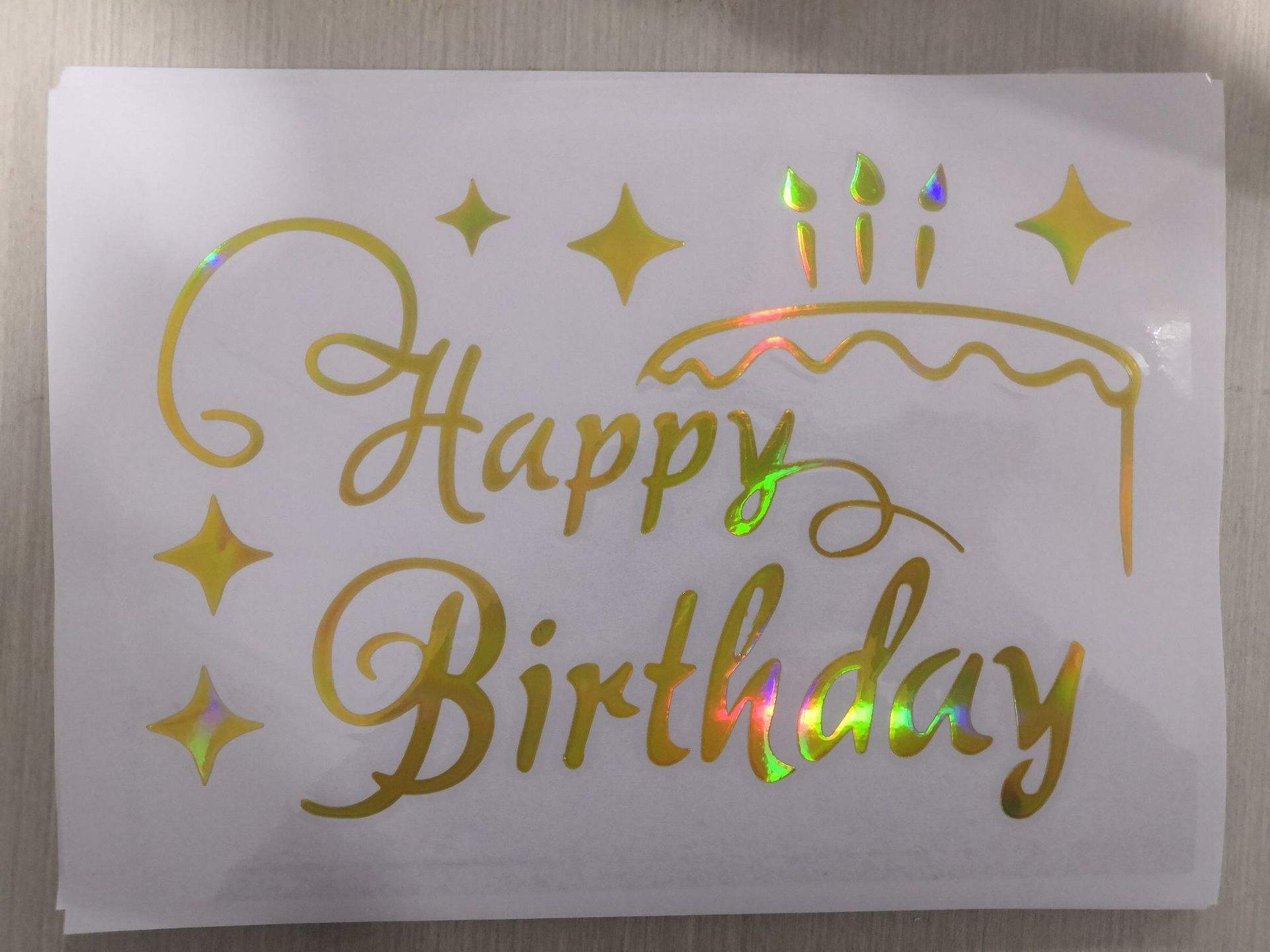 Happy Birthday 05 (Laser Gold)