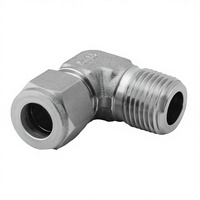 Raccord mâle haute pression NAI LOK en acier inoxydable 316 forgé, diamètre extérieur du tube 6-20 mm, filetage NPT 1/16 "-1/4", finition argentée