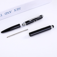 Stylo laser multifonctionnel 4 en 1, nouveau pointeur laser puissant en métal avec fonctions d'éclairage tactile capacitif pour logo personnalisé