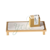 Pliable bambou marbre petit grand organisateur Table bois absorbant égouttoir pierre séchage plateau tapis pour comptoir salle de bain avec pieds