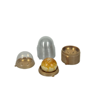 Boîtes d'emballage pour friandises One Bite en gros, boîtes jetables pour pâtisseries au jaune d'œuf, mini-contenants pour chocolats, boîtes individuelles pour Brigadeiro avec couvercle