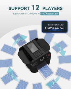 Barajador de Cartas Automático para 1-2 Mazos, 12 Jugadores, 4 Controles Remotos, Juegos Integrados 360/180, Distribución de Cartas para Phase 10 - Product Image 6