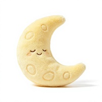 Coussin en peluche lune personnalisé en gros, oreiller croissant doux et rembourré, oreiller de nuit Kawaii pour anniversaire, cadeau pour enfants OEM ODM EN71 CE ASTM CPC