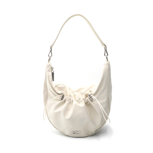 Generous Storage Tote Glossy Ivory Sophia Bag With Detachable <b>Shoulder</b> <b>Straps</b> And Inner Lining Pocket - Product Image 2
