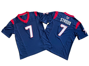 Houston 2024/25 # 7 C.<span class=keywords><strong>J</strong></span>. Stroud 2nd Alternate Vapor F.<span class=keywords><strong>U</strong></span>.S.<span class=keywords><strong>E</strong></span>. Maillot de football brodé en polyester respirant 100% édition limité<span class=keywords><strong>e</strong></span> - Product Image 1