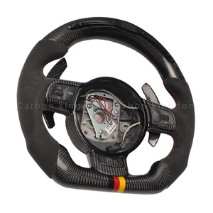 Ajuste para <span class=keywords><strong>Audi</strong></span> A3 A8 A4 A5 A1 A6 A7 Q5 <span class=keywords><strong>Q7</strong></span> RS3 RS4 RS5 S3 S4 S5 RS6 RS7 Q3 Q5 <span class=keywords><strong>Q7</strong></span> C6 B8.5 2012-2017 volante de fibra de carbono LED - Product Image 5