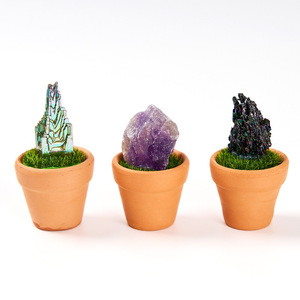 Kristal Alami Batu Mentah Kristal Putih Bijih Kerikil Dekorasi Pot Hiasan Rumah Meja Ornamen Mobil - Product Image 5