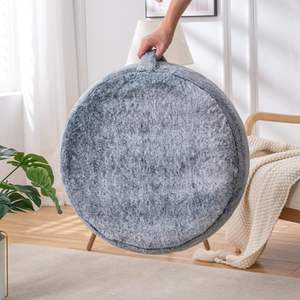 Poufs en velours côtelé d'usine OEM avec rembourrage en mousse <span class=keywords><strong>Pouf</strong></span> en peluche et peluche <span class=keywords><strong>Pouf</strong></span> de rangement Poufs de sol Repose-pieds pour le salon - Product Image 3