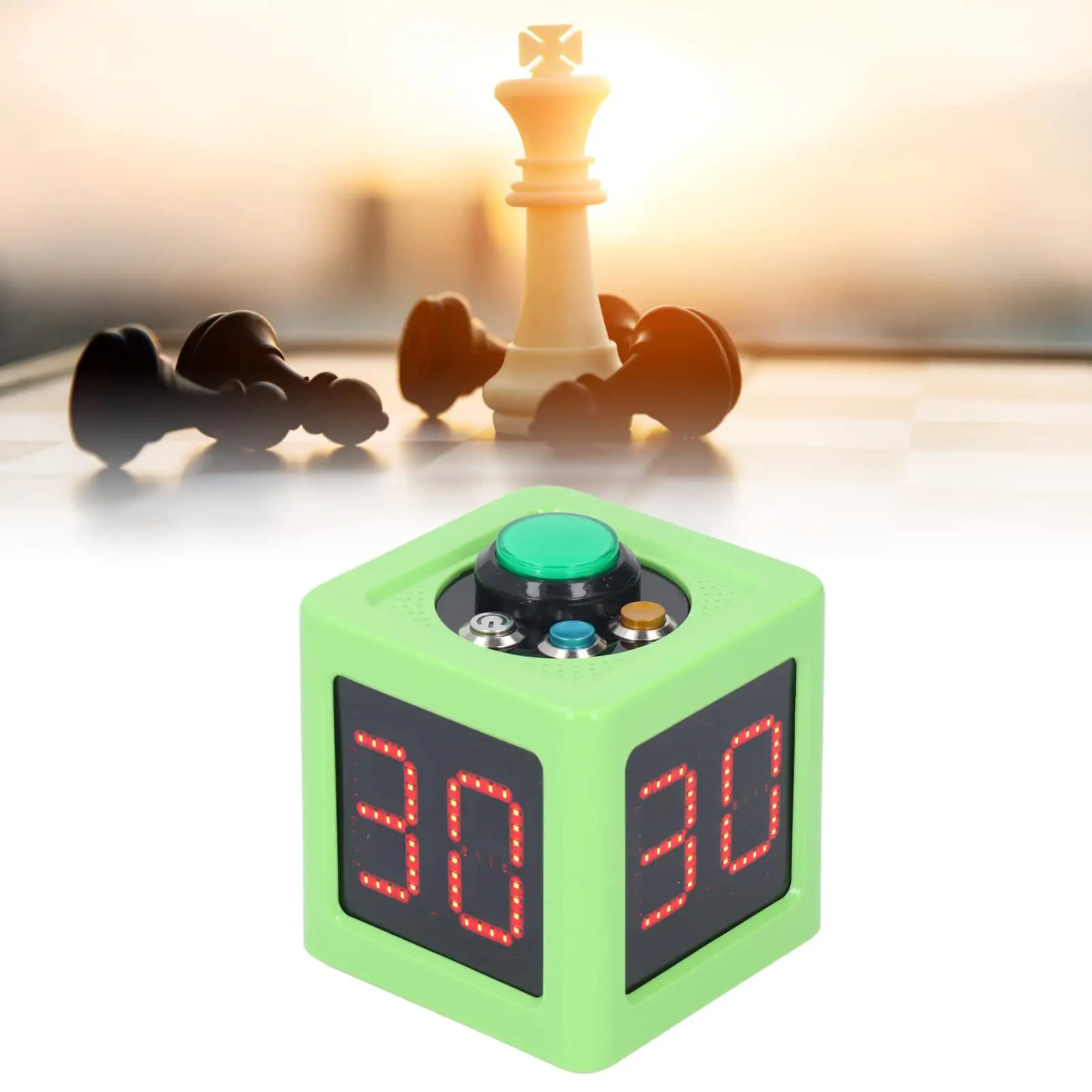 YIZHI LED الموقت الرقمي لشطرنج البوكر، ساعة مع شمرة الغيار من 0-99 ثانية لمحترفي البوكر والكازينو وسباق الشطرنج