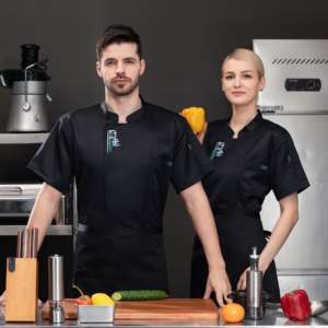 Popular en algodón abrigo de Chef femenino para mujer Uniforme De Cooking Chef chaqueta uniforme - Product Image 6