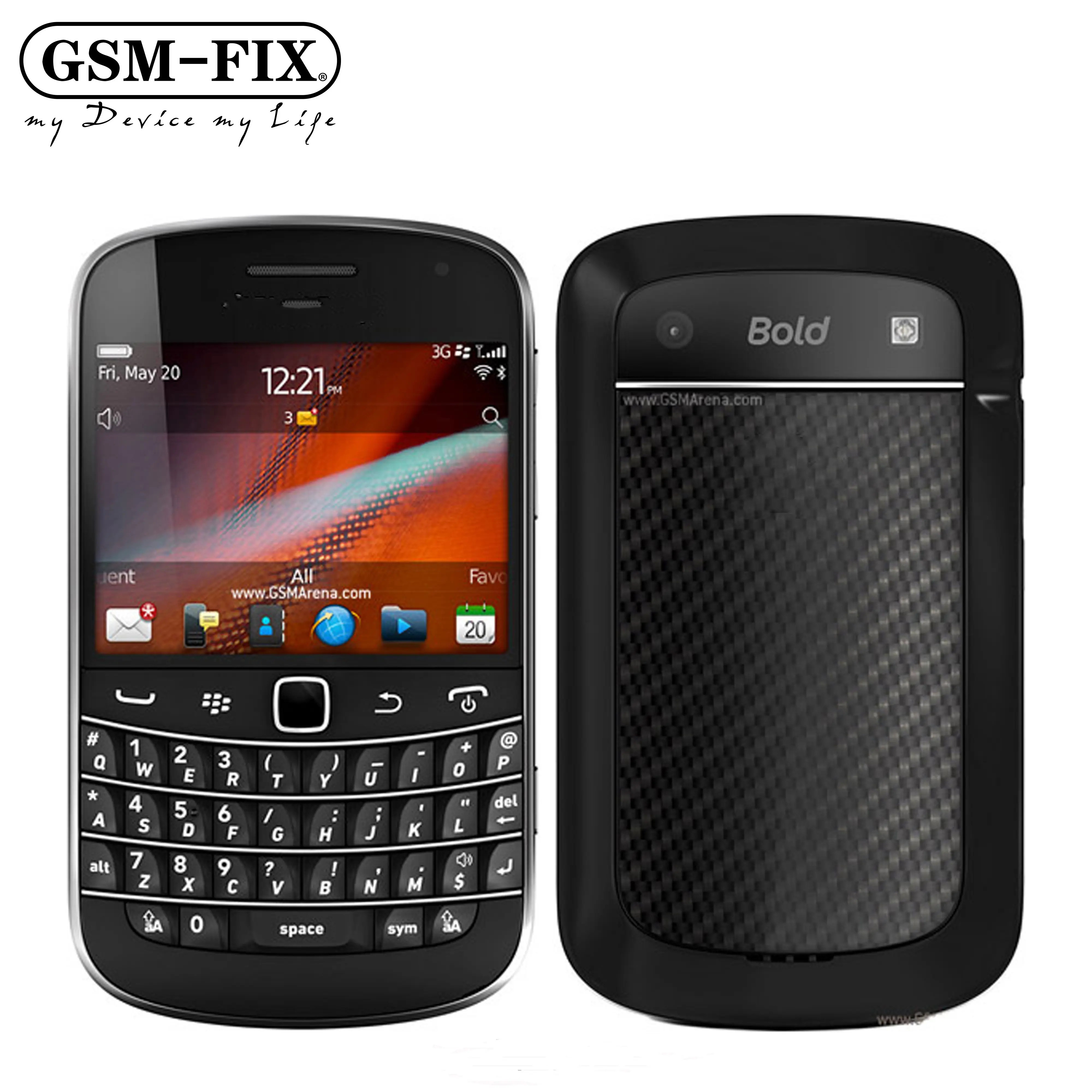 GSM-FIX BlackBerry 99303G携帯電話ロック解除2.8インチボールドタッチ携帯電話8GB5MPQWERTYキーボードBlackBerryOSスマートフォン用