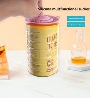 Couvercles de tasse en silicone anti-poussière joint hermétique couvercle de tasse réutilisable en silicone pour boisson eau couvercle de tasse avec porte-cuillère