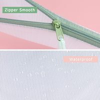 Sac de rangement en maille transparente en PVC imperméable A3 A4 A5 A6 B4 B5 pour organiser le bureau, l'école, les voyages, les documents, avec fermeture éclair