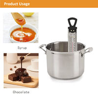 Termometer Permen Stainless Steel dengan Klip Panci Analog untuk Sirup Gula, Selai, Jelly, dan Penggorengan