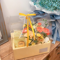 Boîtes en plastique PVC transparentes de luxe pour mariage, saint-valentin, fête d'anniversaire, gâteau, arrangements floraux