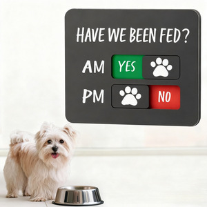 Cross-border wood laser engraving processing for pet <b>tags</b> and ornaments, creative dog and <b>cat</b> feeding reminders - Product Image 1
