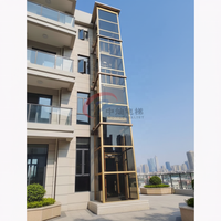 Ascenseur électrique domestique sans engrenages ultra-sûr, 5 étages, 8 personnes, pour bâtiment extérieur