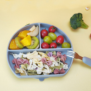 Plato <span class=keywords><strong>de</strong></span> Silicona <span class=keywords><strong>de</strong></span> Grado Alimenticio, Seguro, Lavable, Plato <span class=keywords><strong>de</strong></span> Cena Portátil, Tazón para Bebé, Vajilla Infantil - Product Image 4