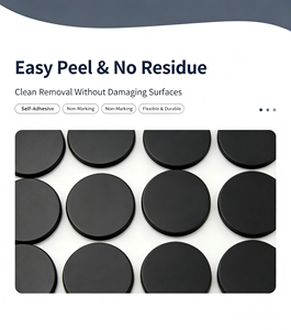 Custom Molded Silicone Mat/ring <b>Adhesive</b> Back Liner Resistant to High Temperature Sliding Andshock Relief - Product Image 4