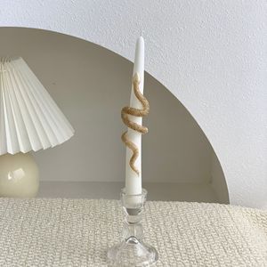 Candela a Forma di Serpente in Cera di Soia Premium, Candela Unica Affusolata Nera, Argento e Oro per Halloween in Vendita all'Ingrosso - Product Image 5