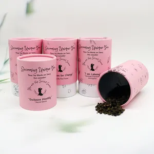 Free Sample Bio Friendly Tea Canister Food Grade Paper Tube Customize Kraft Paper Tea Packaging