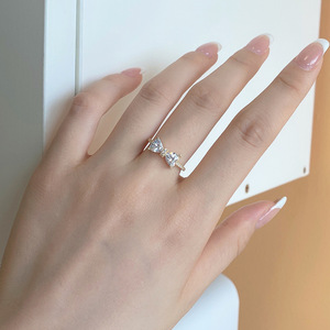 OAHLAN Fine <span class=keywords><strong>Jewelry</strong></span> Pink Heart Wedding Band <span class=keywords><strong>Sparkling</strong></span> Cubic Zircon Ring Bow Design S925 Sterling Silver Ring para Mulheres Aniversário - Product Image 6