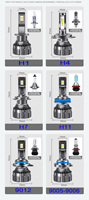 Lámpara Delantera Súper Brillante C6 H7 25000lm, Bombilla LED para Auto H1 H3 H11 9005 9006, Faro Antiniebla, Faro Delantero LED H4 para Auto