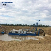 Drague à sable portable à aspiration par jet, moteur diesel, bateau pour l'extraction de sable de rivière, dragage haute efficacité