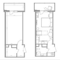 Conception personnalisée de concept d'appartement hôtelier, plan d'étage 2D en CAO, rendu 3D d'intérieur, service de visualisation