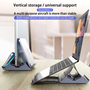 중력식 자동 잠금 거치대 노트북 태블릿 스마트폰 수직형 스탠드 - Product Image 4