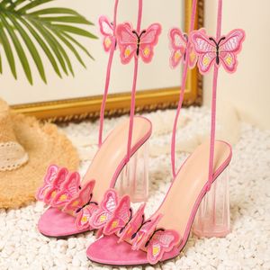 Sandalias de tacón grueso con correa al tobillo y cordones para mujer - Product Image 6