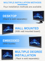 Surpasser 12.1 pouces Compact HDMI Ultra mince HD panneau d'affichage électronique moniteur Ip65 pc écran tactile moniteur d'ordinateur