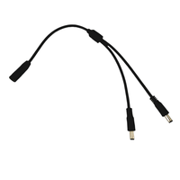 Câble Répartiteur d'Alimentation DC Industriel Personnalisé en Usine, 5,5 mm, Cuivre, Gaine PVC, Connecteur Mâle/Femelle 12V pour Éclairage LED