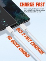 Cable Corto LDNIO LS891 de 1M, Diseño Plano, Cable de Transferencia de Datos USB para Teléfono Móvil Tipo C/Micro LDNIO
