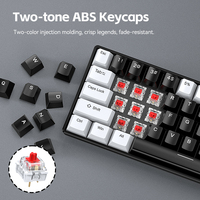 Teclado Mecánico T-WOLF T65 TKL, Teclado RGB con Cable de 61 Teclas, Teclado Mecánico para Juegos con Eje Rojo para Computadora Portátil y de Escritorio