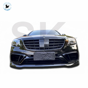 ชุดแต่งตัวถังรถยนต์ <span class=keywords><strong>Mercedes</strong></span> S Class W222 <span class=keywords><strong>S63</strong></span> S450 S500 B700 ปี 2018-2020 พร้อมลิ้นกันชนหน้า ดิฟฟิวเซอร์หลังแบบคลิปออน กันชนพร้อมตะขอลากรถและคลิป - Product Image 5