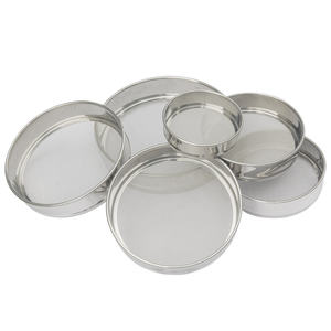 Test de tamis de finesse du ciment Diamètre de laboratoire d'analyse de tamis d'essai de 20 microns 200mm Maille tissée d'acier inoxydable de 300mm - Product Image 1