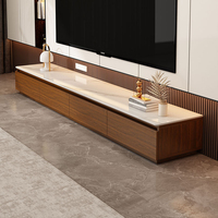 Meuble TV et Table Basse en Bois Massif Européen Moderne pour la Maison, Rangement Écologique au Sol/Plafond pour Appartement Compact, Salon et Salle à Manger
