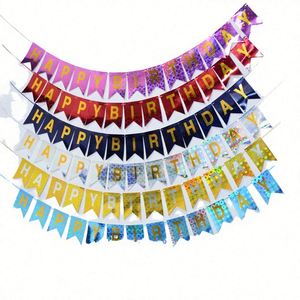 Customized Durable Eco-Friendly Festive <b>String</b> Flags Banners Square Shape Letterpress Printed Polyester Holiday Decorations for - Product Image 4