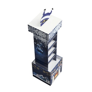 Exhibidor de Piso de Cartón Corrugado Plegable y Ecológico con Estructura Única para Tiendas Minoristas que Venden Pelotas de Golf - Product Image 3