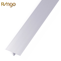 Accessoires de carrelage en aluminium moderne personnalisés, profil en T, bande décorative en forme de T colorée pour le recouvrement des joints dans les appartements