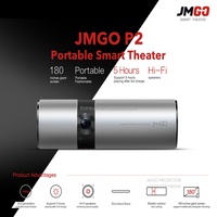 Projecteur LED intelligent Android JmGO P2 1080P édition internationale avec batterie intégrée - Système de cinéma maison portable